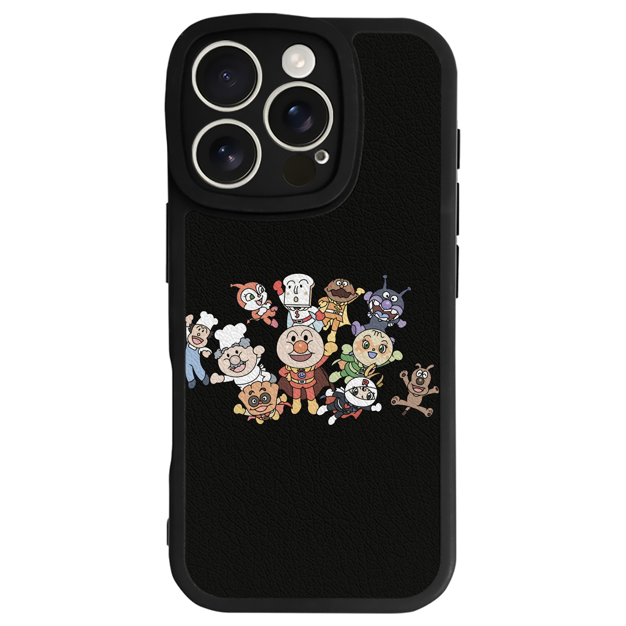 （画像用） アンパンマン Anpanman 【iPhone 16シリーズ対応】シリコンスマホケース（レザー調） 材質：シリコン